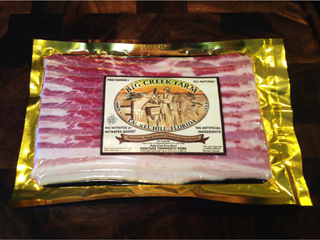 Big Creek Farm Persimmon Wood Smoked Uncured Sugared Bacon
