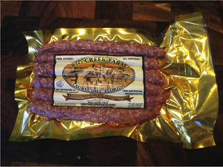 Big Creek Farm Persimmon-Wood-Smoked-Whole-Hog-Sausage